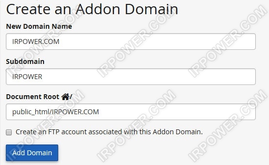 How to add Addon Domain in cPanel