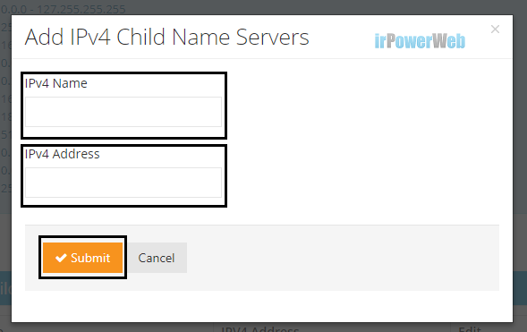 تنظیم Child Name Server دامنه های بین المللی در Web Werks
